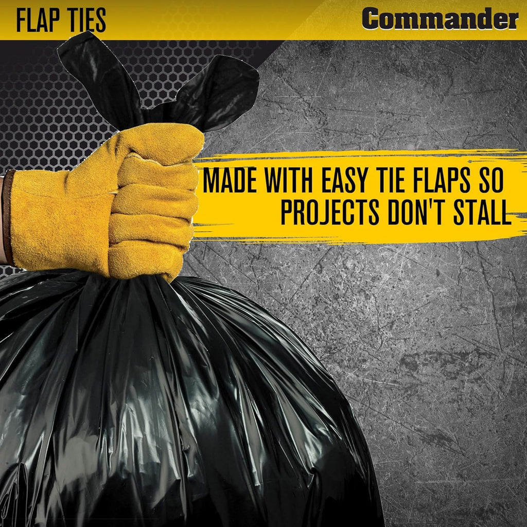 42 Gallon 2 MIL Black Heavy Duty Trash Bags T395706