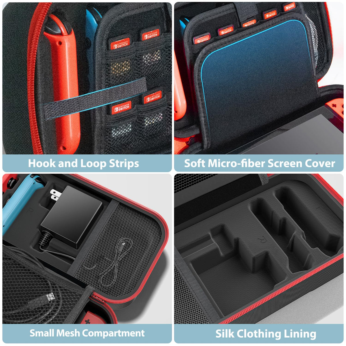 Red & Grey Portable Carrying Case F663