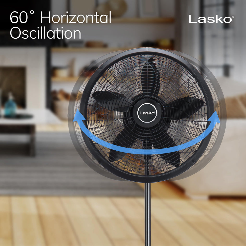 Adjustable Pedestal Fan 18” Black Y52504