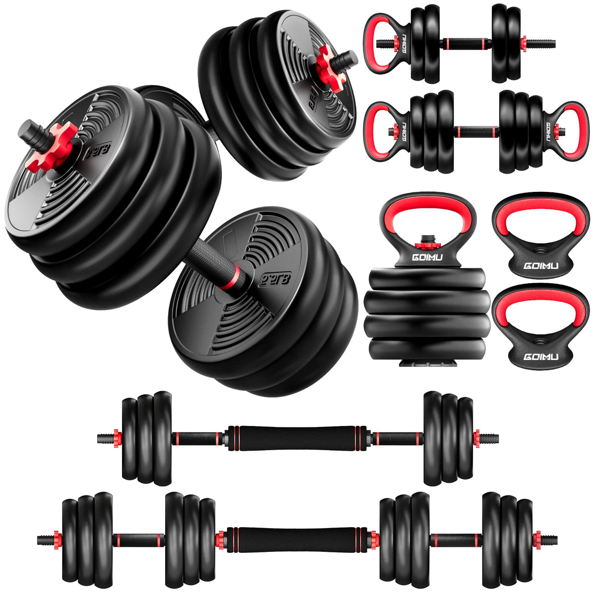 Adjustable Dumbbells Free Weight Set 4 in 1 I79797
