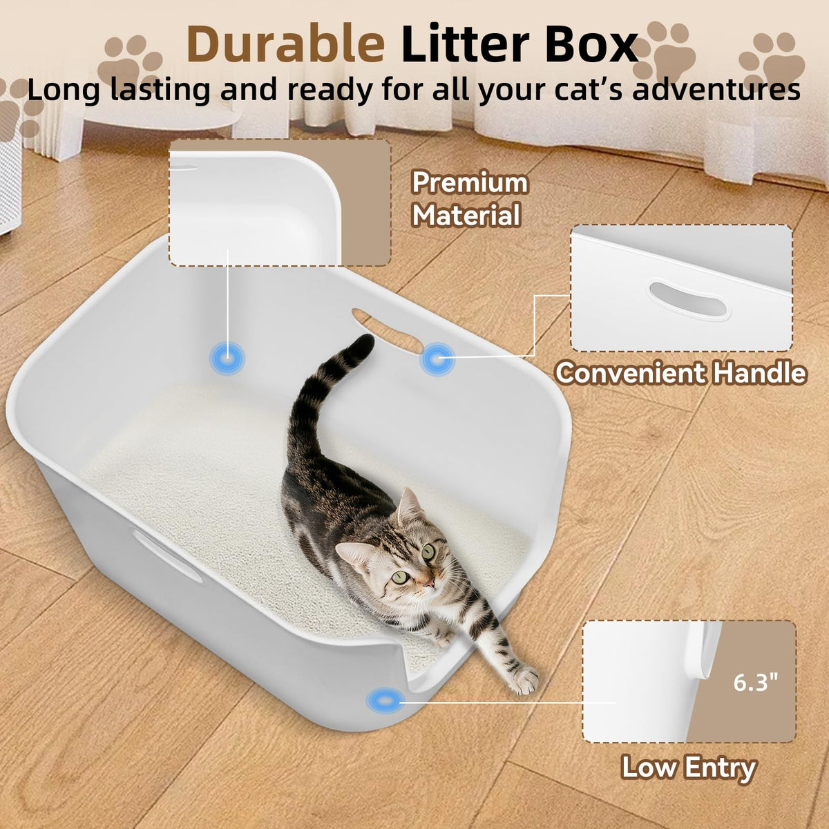 Extra Large High Sided Cat Litter Box A69770