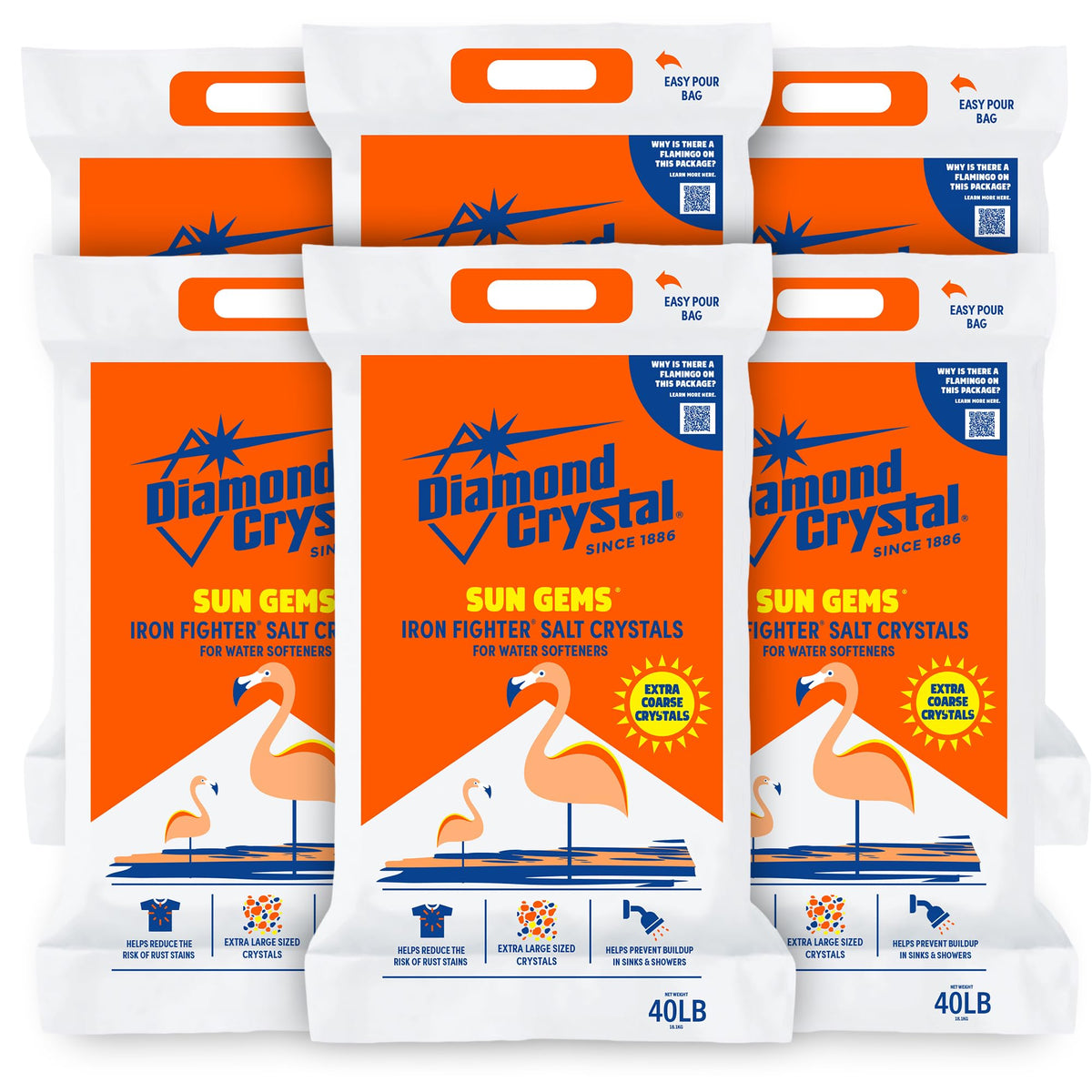 6 Pack Water Softener Salt, 40 Pounds S450710