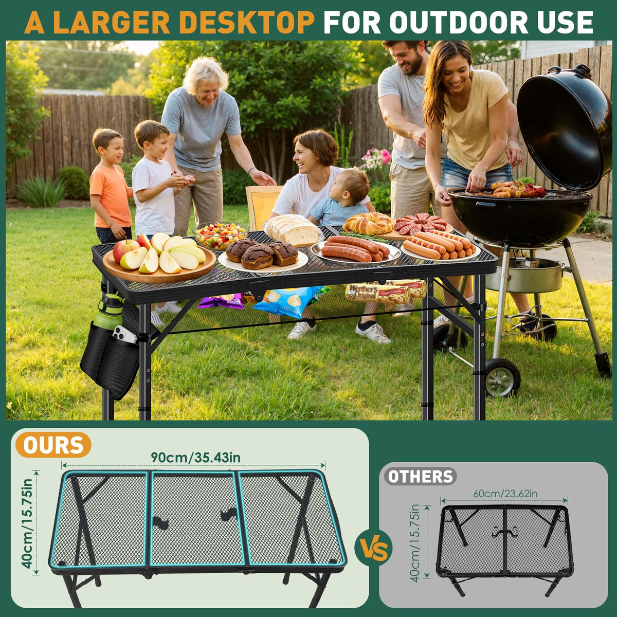 3ft Aluminum Folding Camping Table V28707