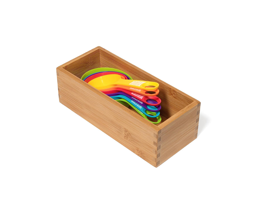 Bamboo Wood Utensil Holder Storage Box N759688