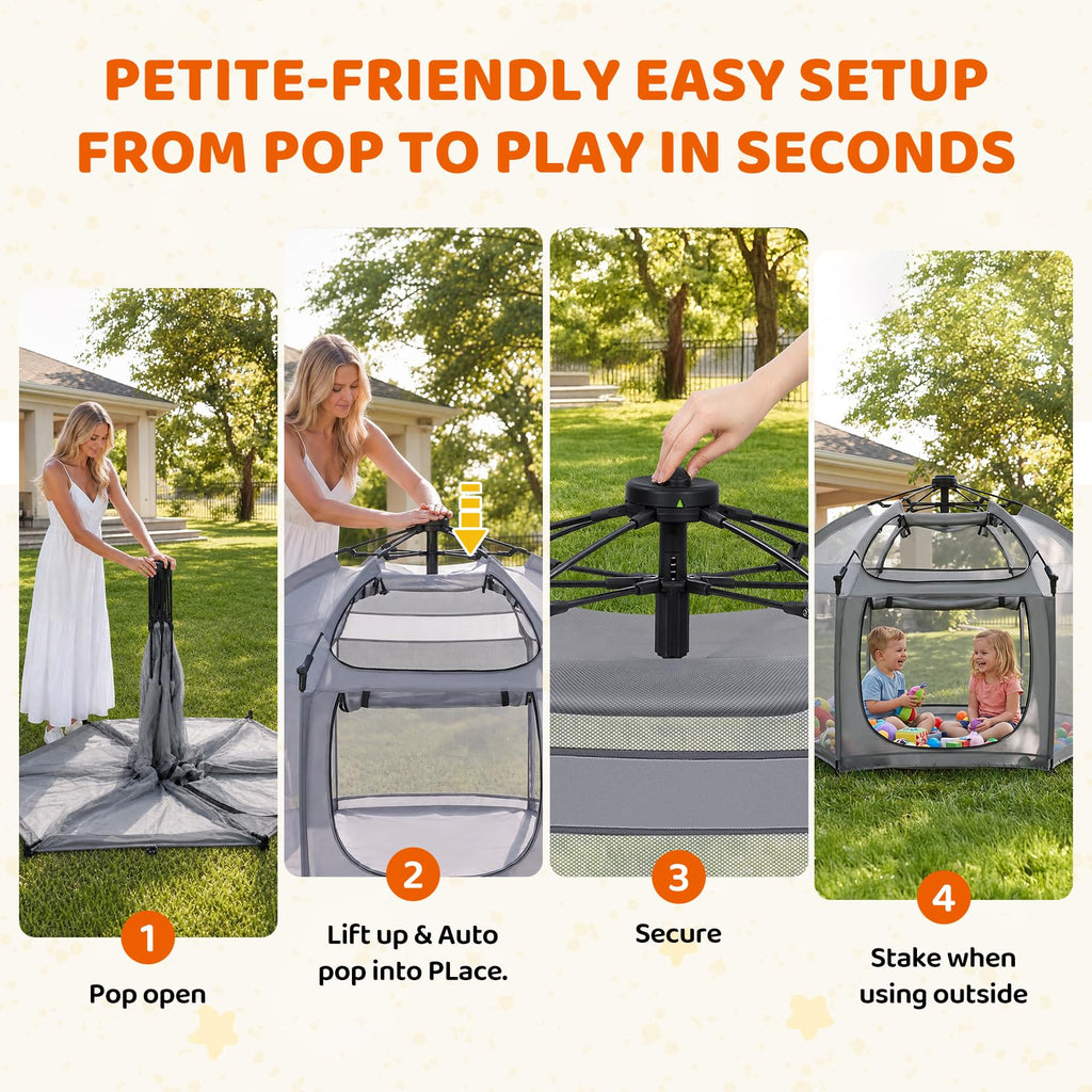 Portable Pop Up Playpen with Canopy O358