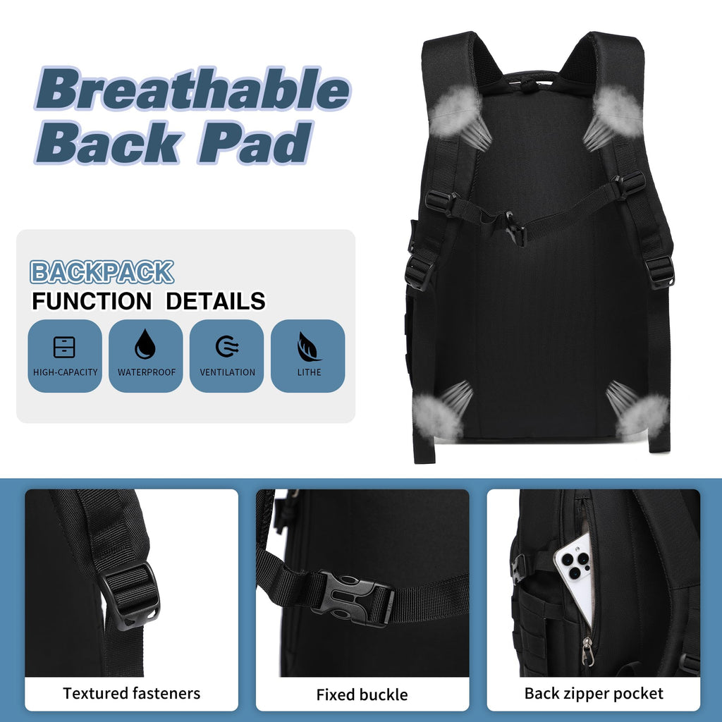 Black Small Tactical Backpack V481463