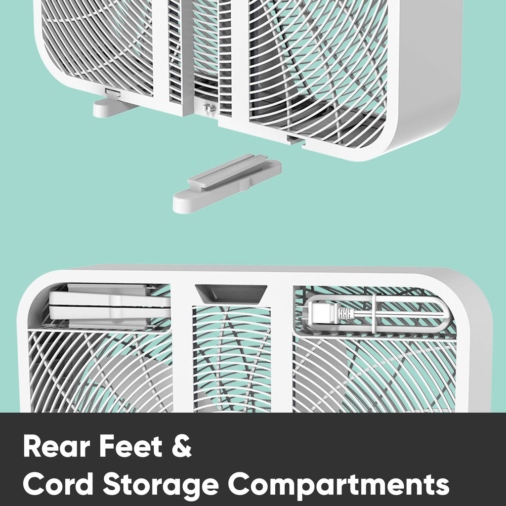 20 Inch 3 Speed Quiet Box Fan with Remote Control I859