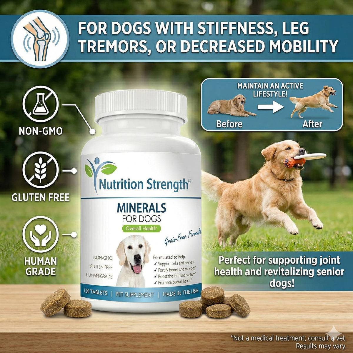 Dog Minerals & Electrolytes 120 Tablets X21357