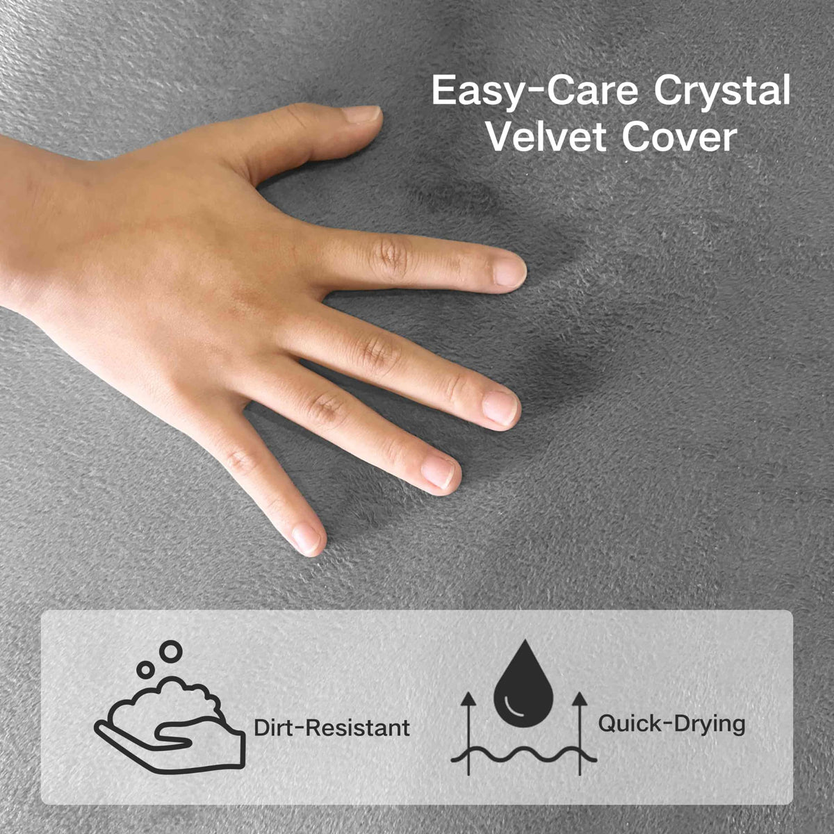 4 inch Twin Tri-Fold Memory Foam Mattress with Washable Cover I951