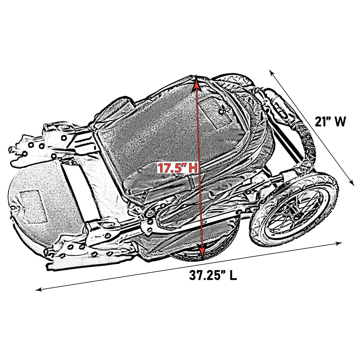 No-Zip Pet Stroller for Cats/Dogs R127