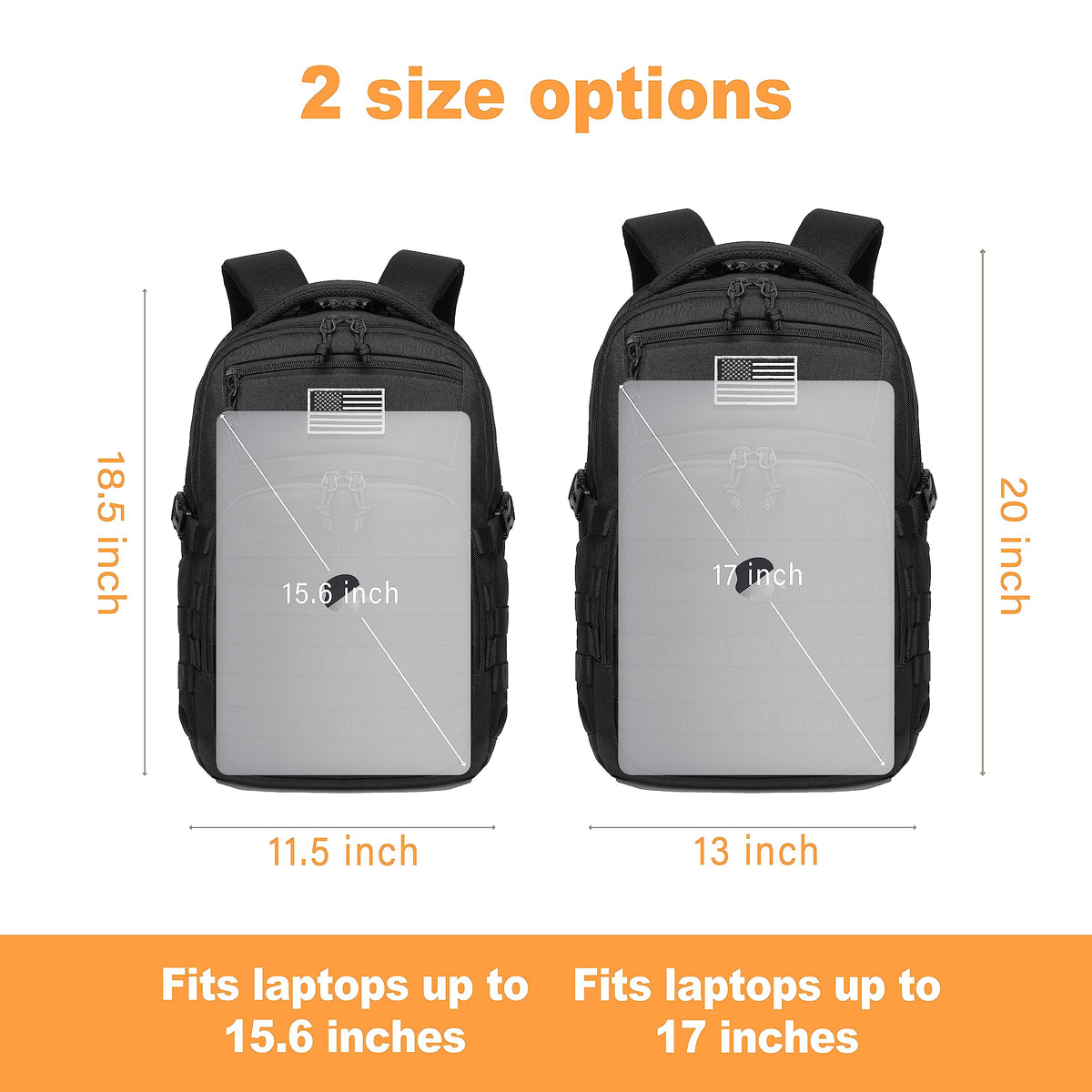 Black Small Tactical Backpack V481463